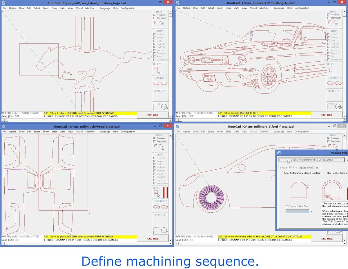 CNC Mill Software with Tutorial Videos, Pack of 2 Q121