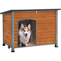 Wooden Heavy-Duty Dog Crate with Iron Frame W3552