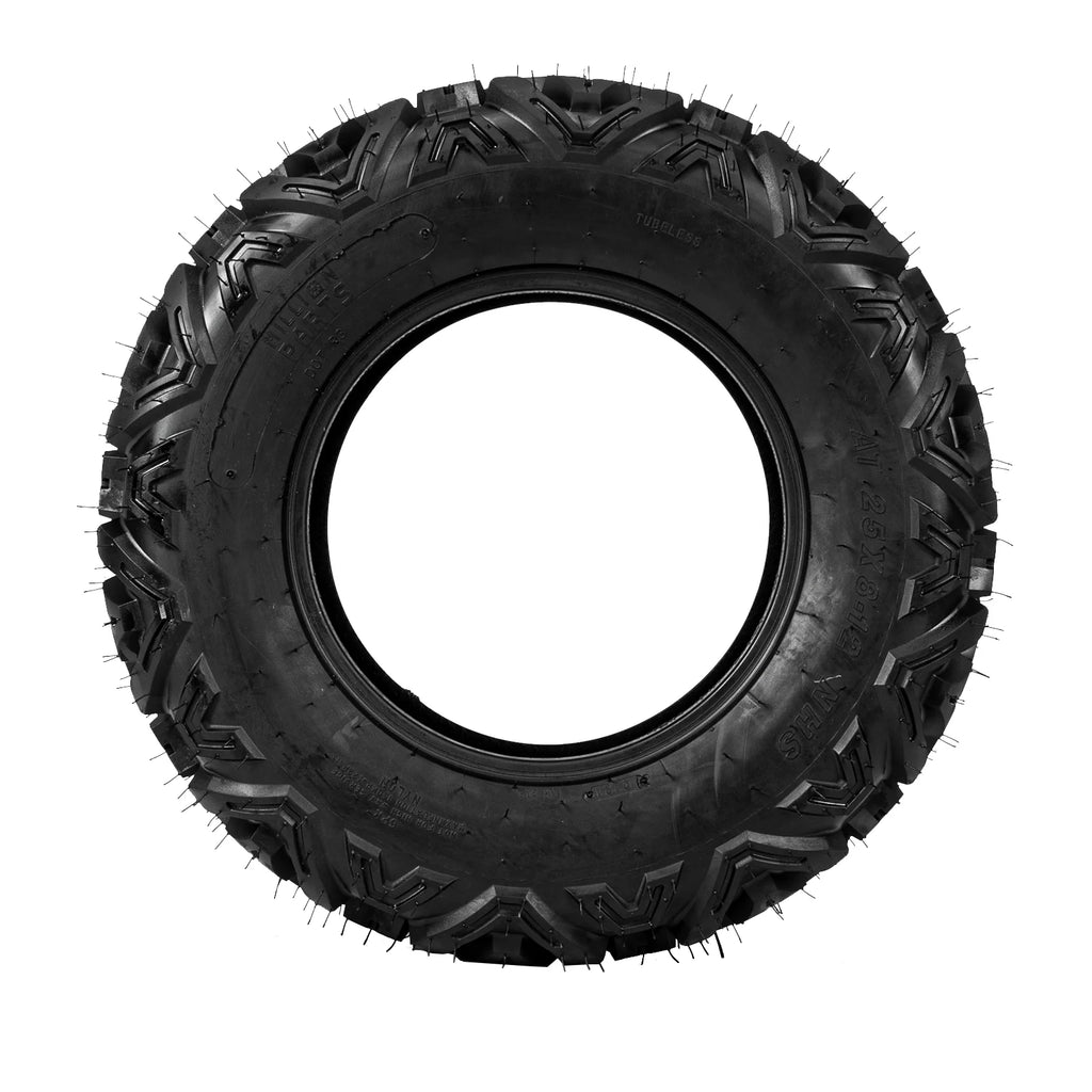 Set of 4 All Terrain ATV UTV Tires, 25x8-12 Front & 25x10-12 Rear, Tubeless C4773