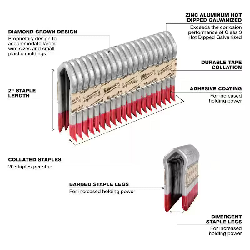 9-Gauge Galvanized Staples 960 Per Box A305