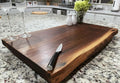 Black Walnut Extra Large Solid Double Live Edge Wood Serving Board 27 x 15 x 1.25" H7399