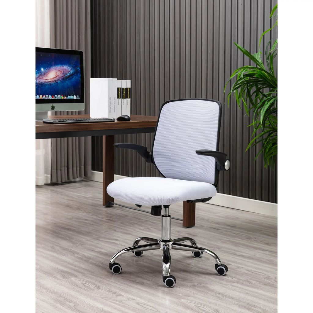 White Mesh Back Height Adjustable Office Chair I288