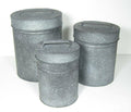 Metal Canisters with Lids, Set of Three J91413