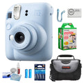 Pastel Blue Instant Film Camera with Case Batteries Lens Cleaning Kit V182485