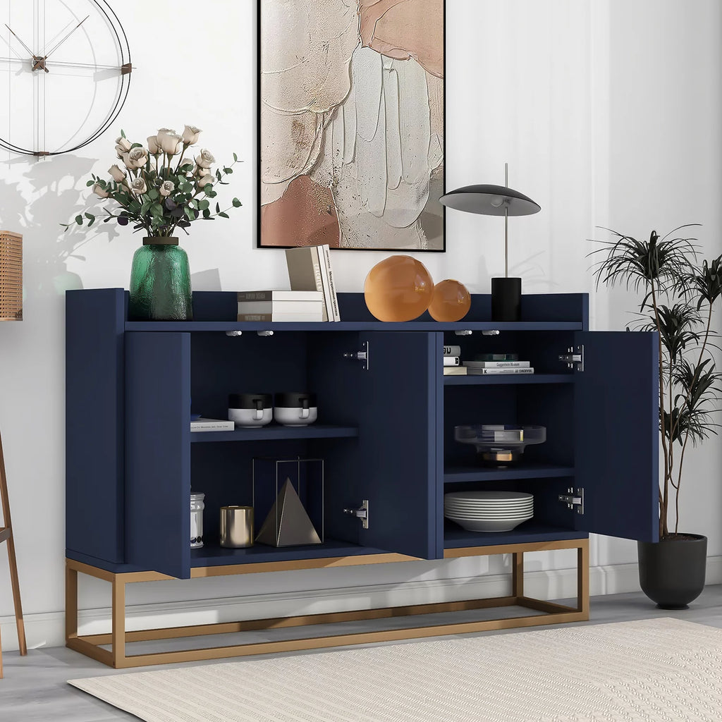 Navy Buffet Cabinet with 4 Doors F5565