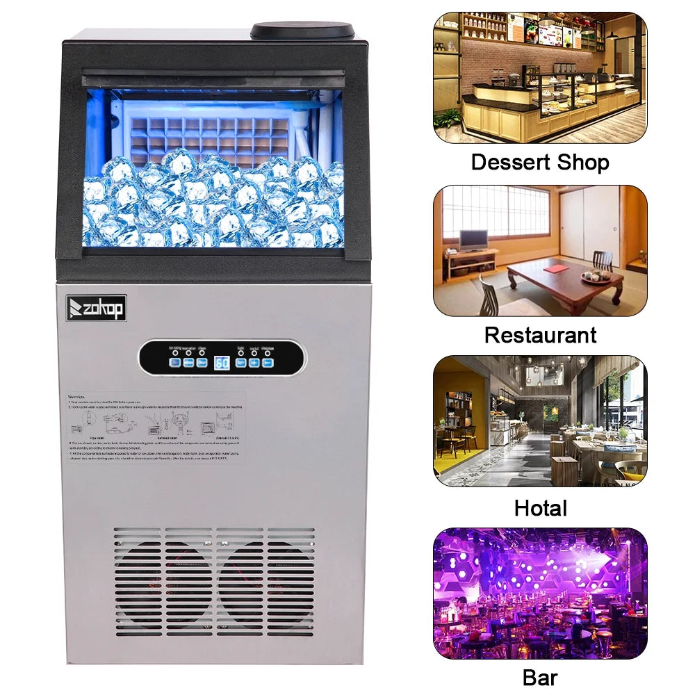 Commercial Stainless Steel Ice Cube Maker Machine Z7828