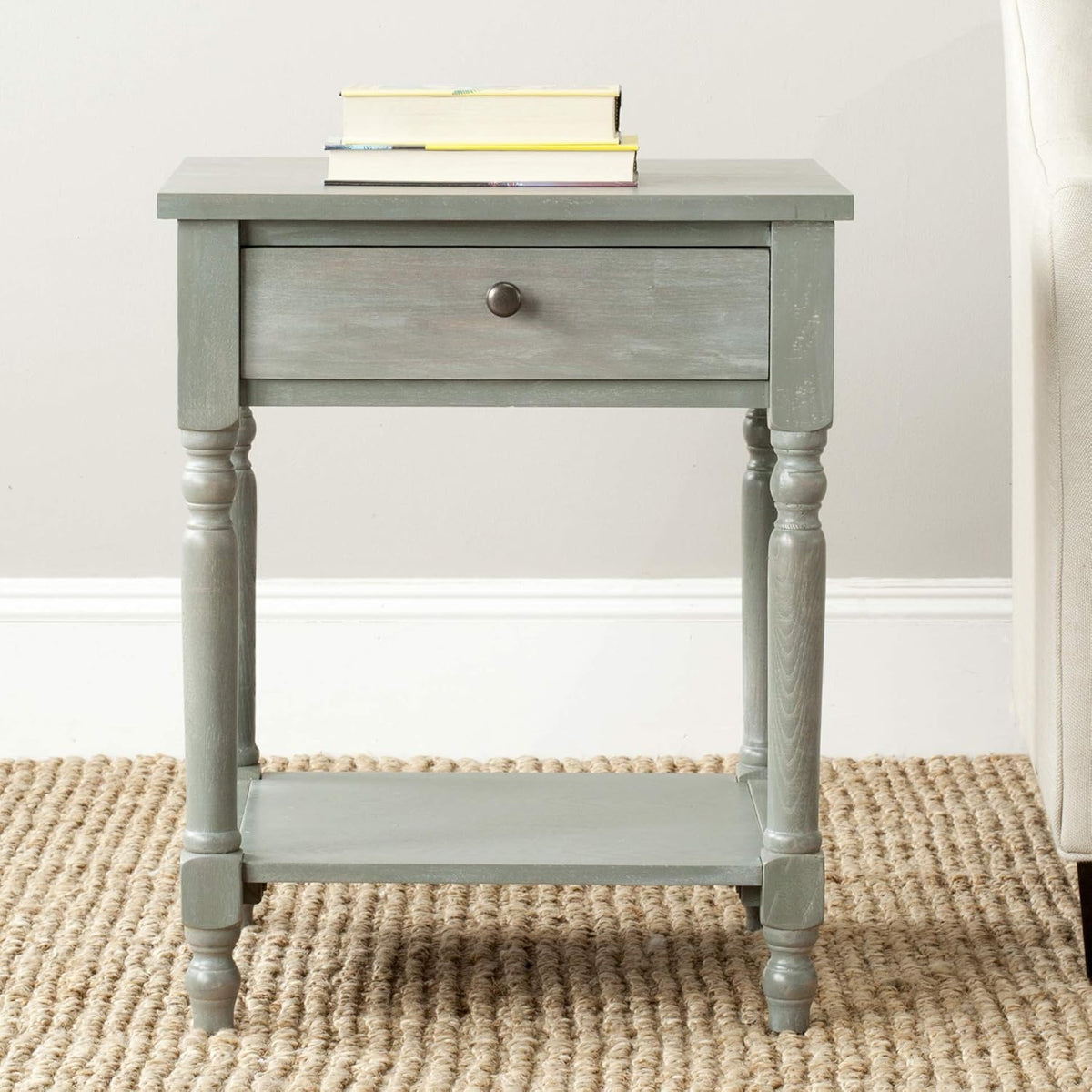 Steel Teal Accent Table Y904517