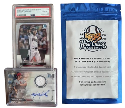 Baseball Mystery Pack - 2 Cards, 1 PSA Graded & 1 Autograph/Relic Ungraded B688