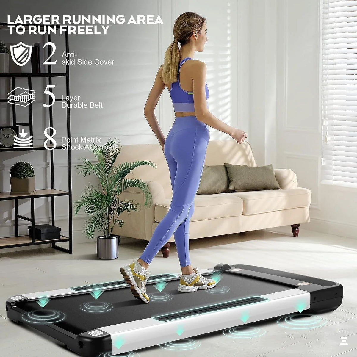 Black Under Desk Treadmill with Remote Control V557095