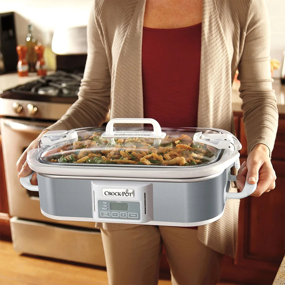 3.5 Quart Programmable Casserole Crock Slow Cooker P70713