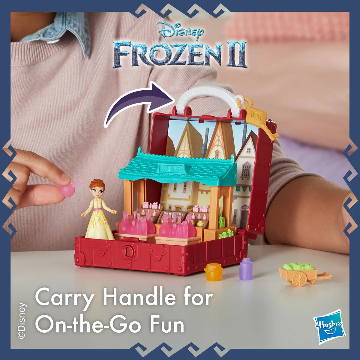 Frozen 2 Portable Pop-up Village Playset with Anna Doll M560356