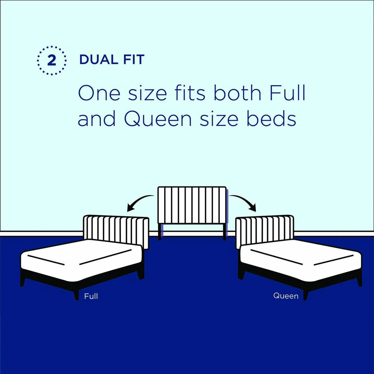 White Channel Tufted Performance Velvet Full/Queen Headboard N6463