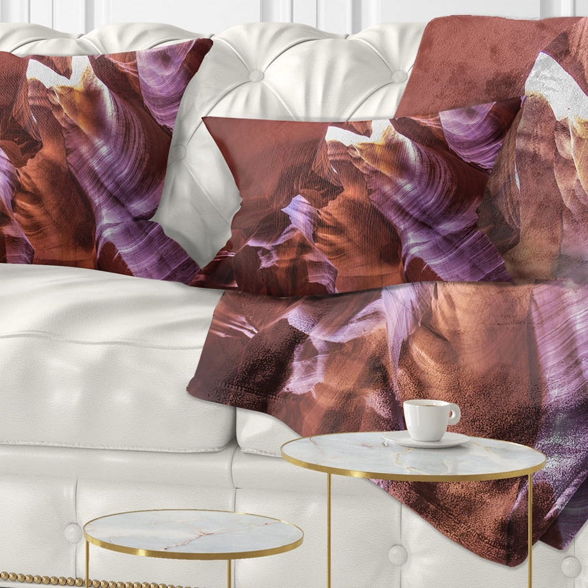 Light in Antelope Canyon Landscape Photo Throw Pillow D433340