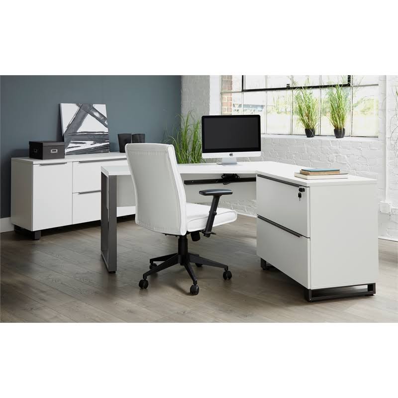 White Lateral File Cabinet J4317