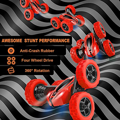 Remote Control Car 2.4GHz Stunt 4WD 360° Rotating Off Road Crawler Toy Car Blue P296