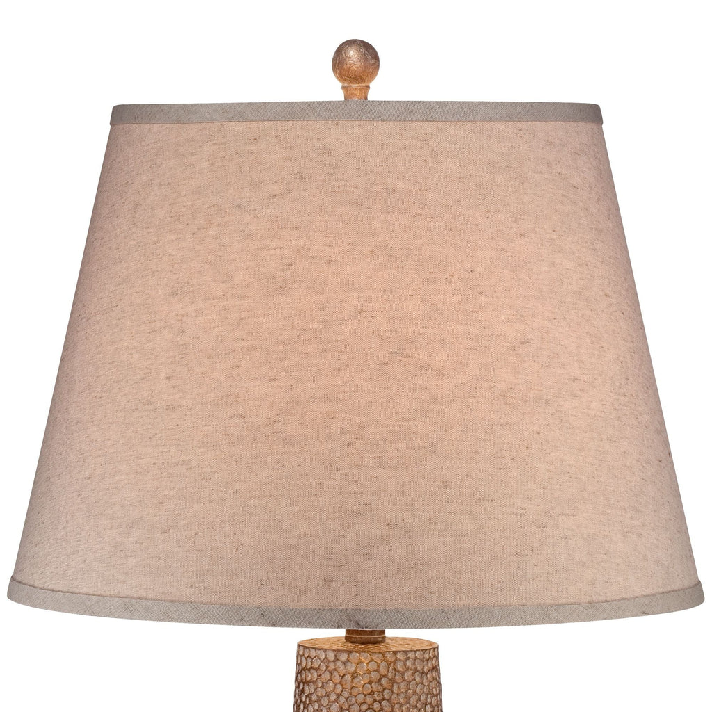 Brown Table Lamp with Off White Empire Shade D8740