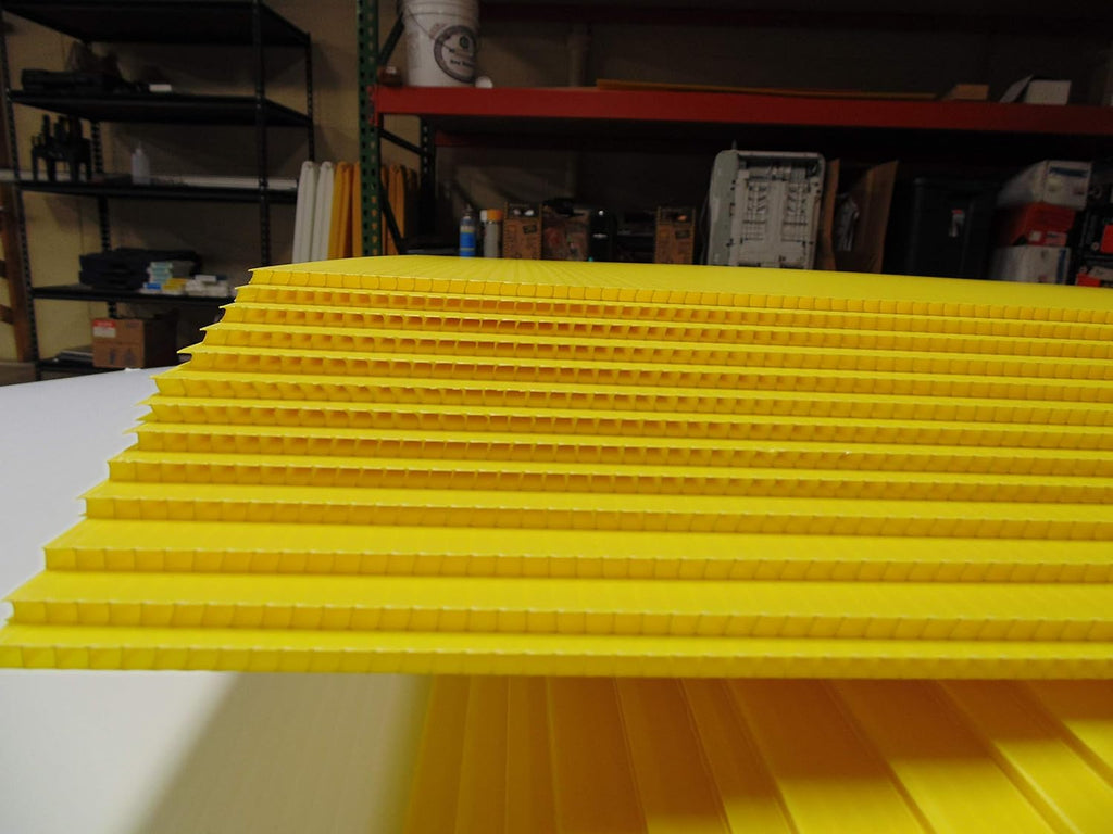 Yellow Signs 18''x24'' x 4 MM & 20 Stake Double H 10''x30'' x 9 Gauge Wire Stake Pack of 2 G9918
