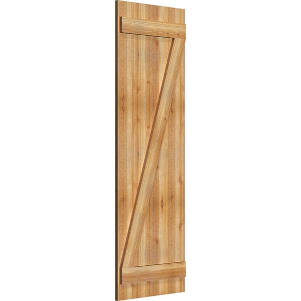 Rough Sawn Western Red Cedar Board-n-Batten Shutters with Z-Bar W459170