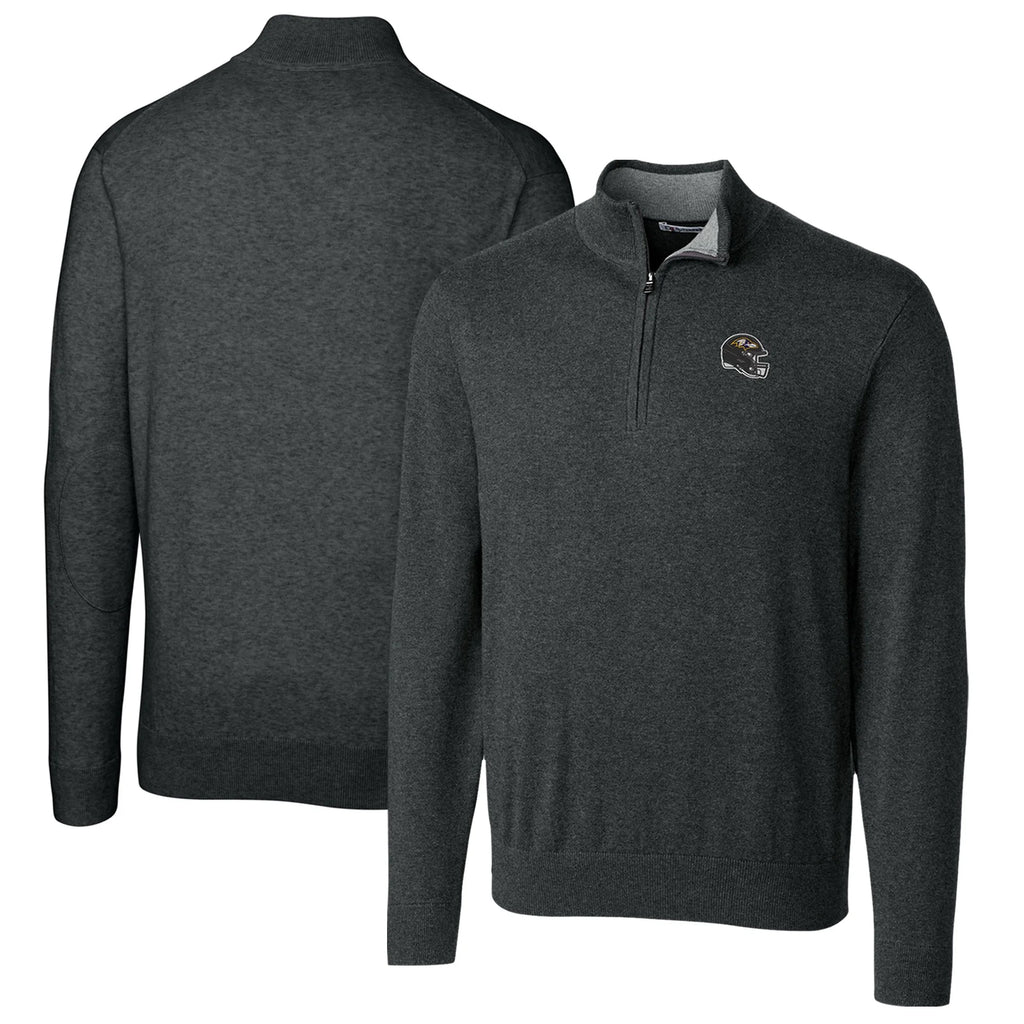 Charcoal Tri-Blend Quarter-Zip Pullover Sweater V106730
