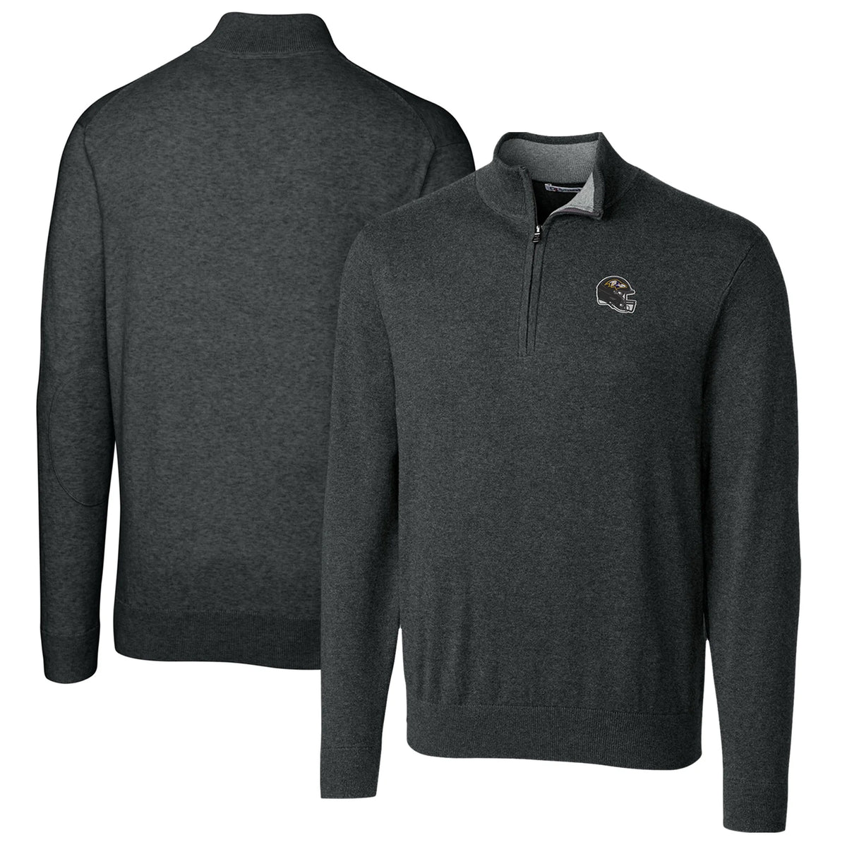 Charcoal Tri-Blend Quarter-Zip Pullover Sweater V106730