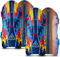 Blue Foam Snow Sled with Sound Effect 2-Pack with Tow Rope and Handles L88418