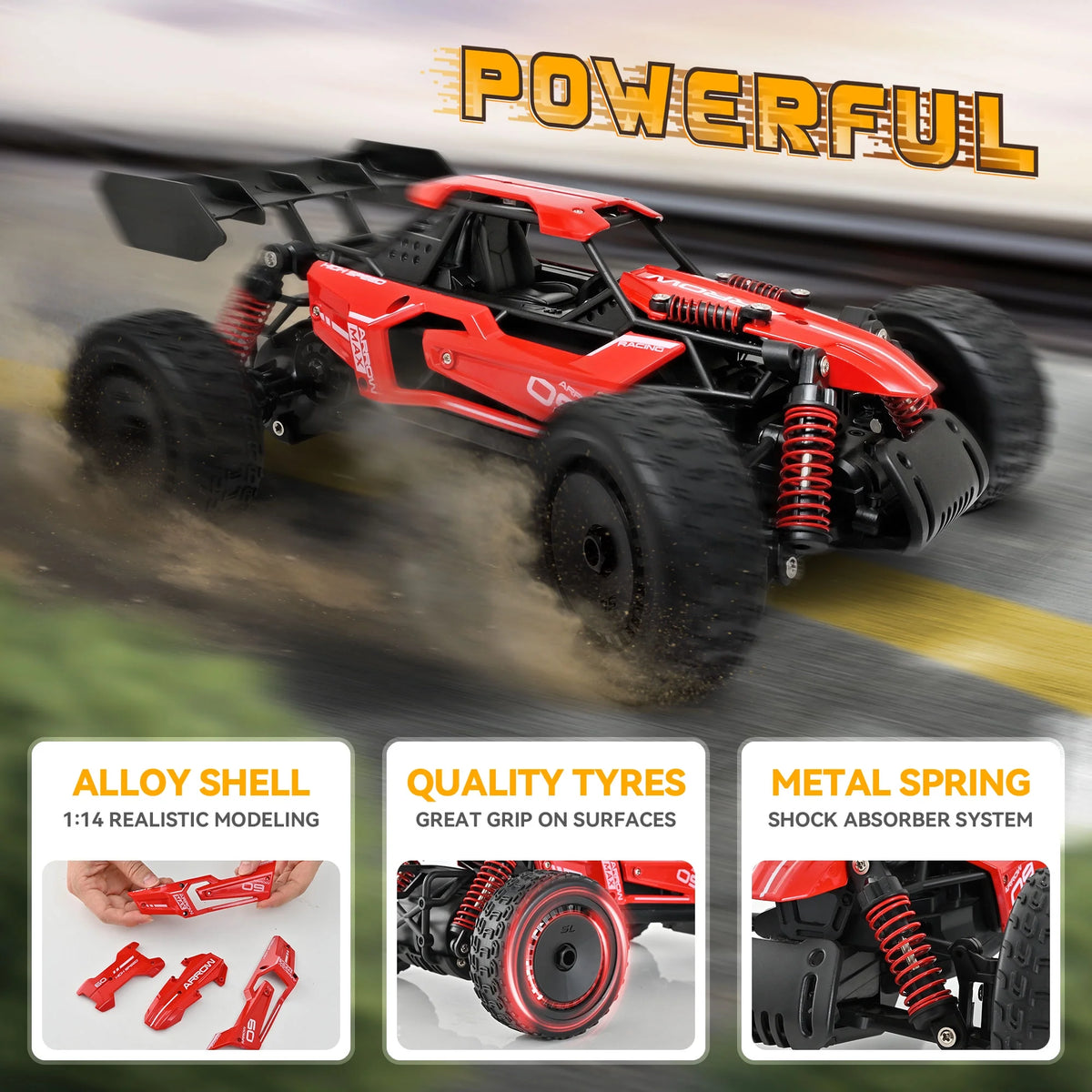 Remote Control Car 1:14 Alloy High Speed RC Racing Car L254204