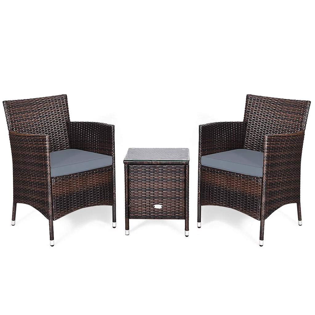Outdoor Rattan Conversation Set 3 Pieces V3151