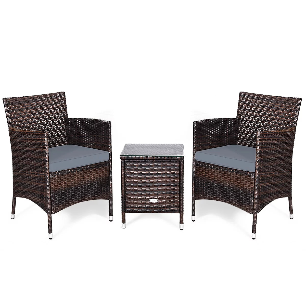 Outdoor Rattan Conversation Set 3 Pieces V3151