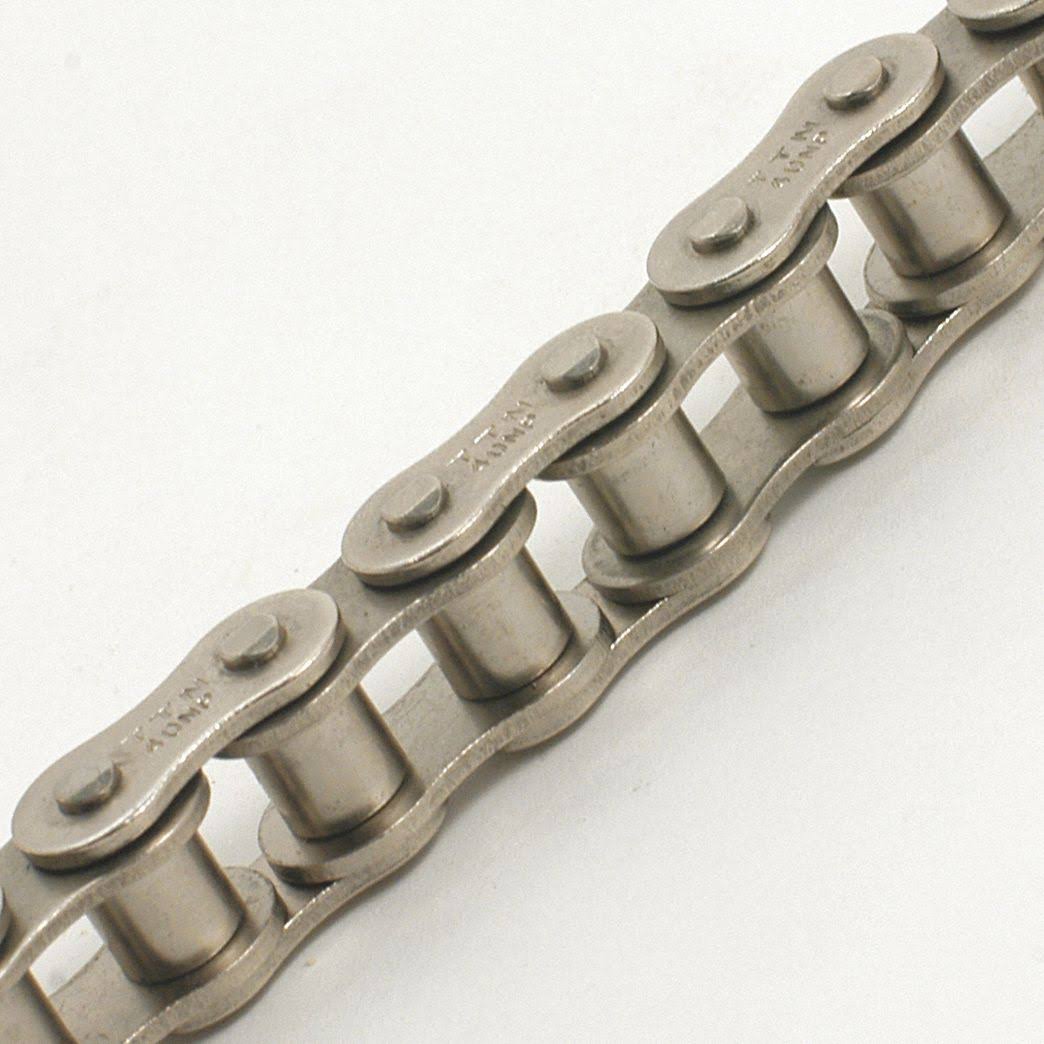 Nickel Plated Steel Roller Chain, 60 Size, 100ft P582647