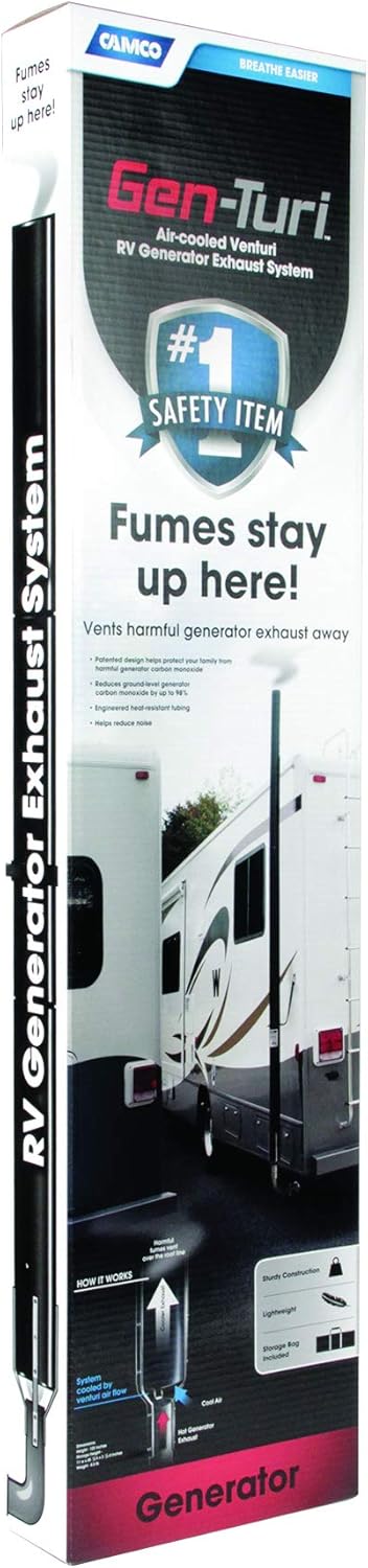 Black RV Generator Exhaust Venting System P31865