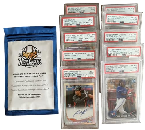 Baseball Mystery Pack - 2 Cards, 1 PSA Graded & 1 Autograph/Relic Ungraded B688