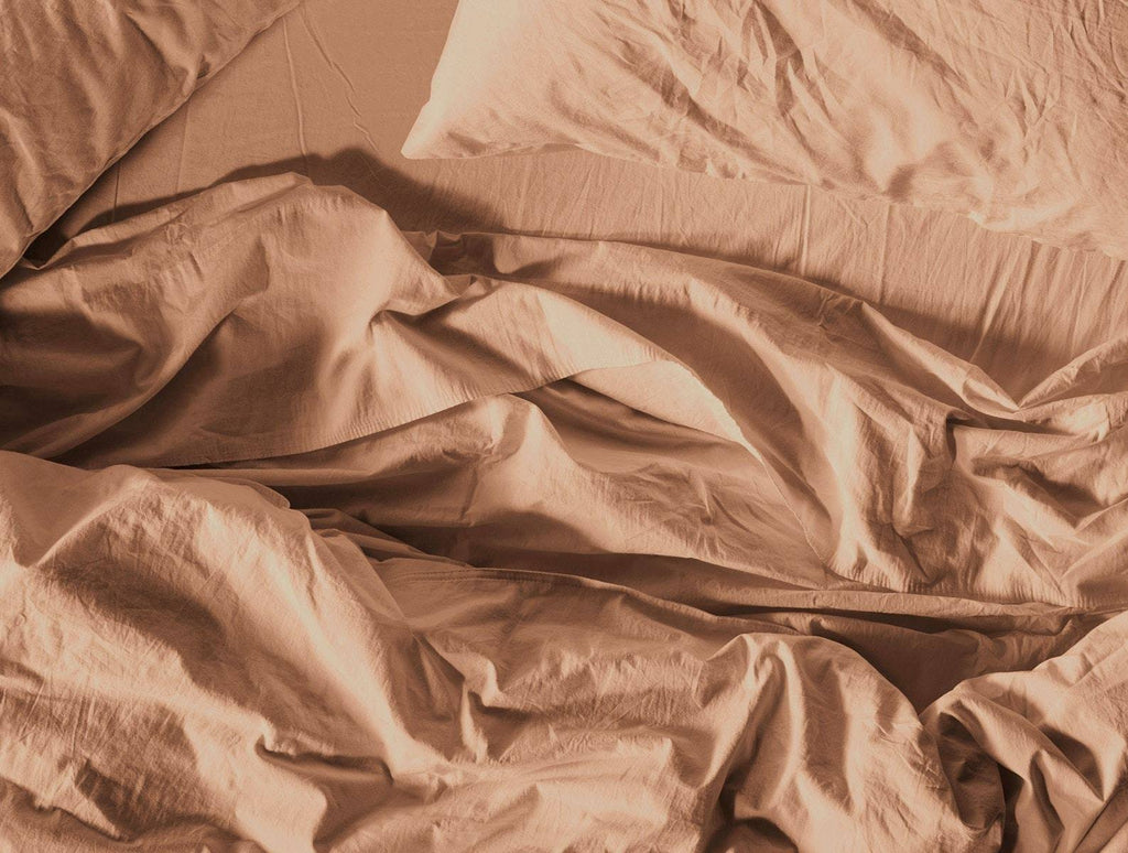 Organic Crinkled Percale Sheet Set Full Shadow W4222