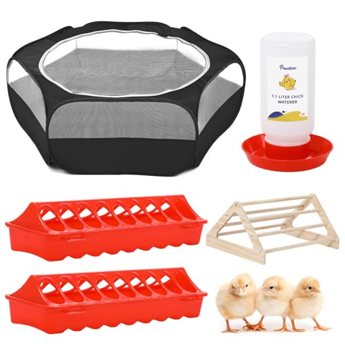 Small Animals Playpen, Waterproof Pet Cage Tent with Zippered Cover, Portable Outdoor Yard Fence with 3 Metal Rod, Green N870