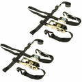 2-Pack ATV UTV Wheel Anchor Ratcheting Tie-Down Straps U925