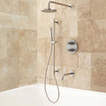 Brushed Nickel Thermostatic Tub and Shower System C477