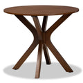 Mahogany Walnut Brown Round Wood Dining Table N7171