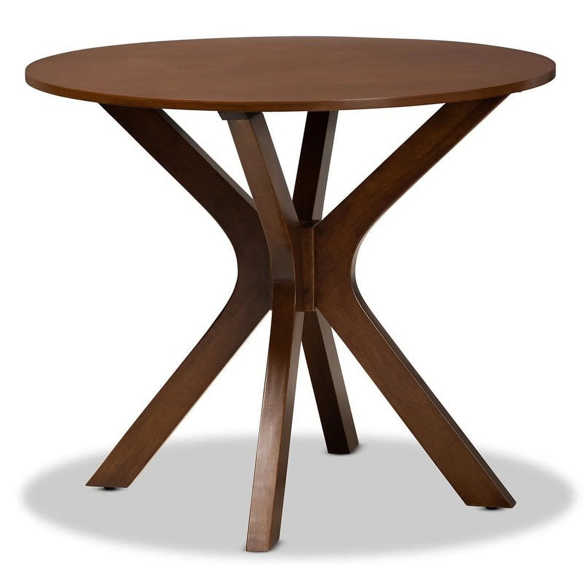 Mahogany Walnut Brown Round Wood Dining Table N7171