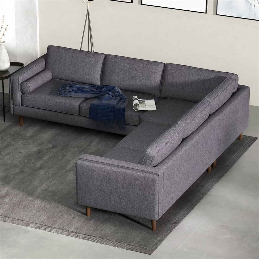 Dark Gray Fabric Corner Sofa S260