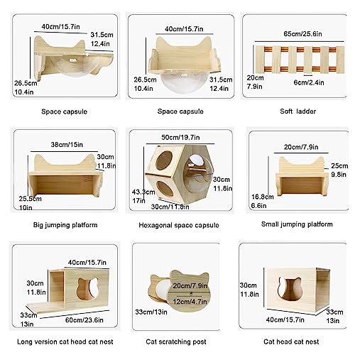 Solid Wood Cat Climbing Frame Set L616175