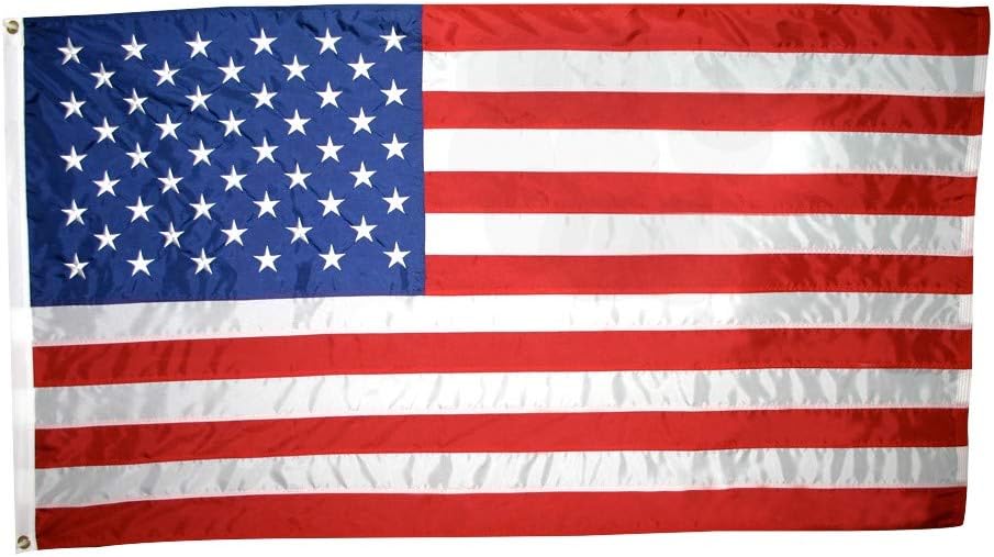 3x5 ft Nylon American Flag with Sewn Stripes and Embroidered Stars C81695