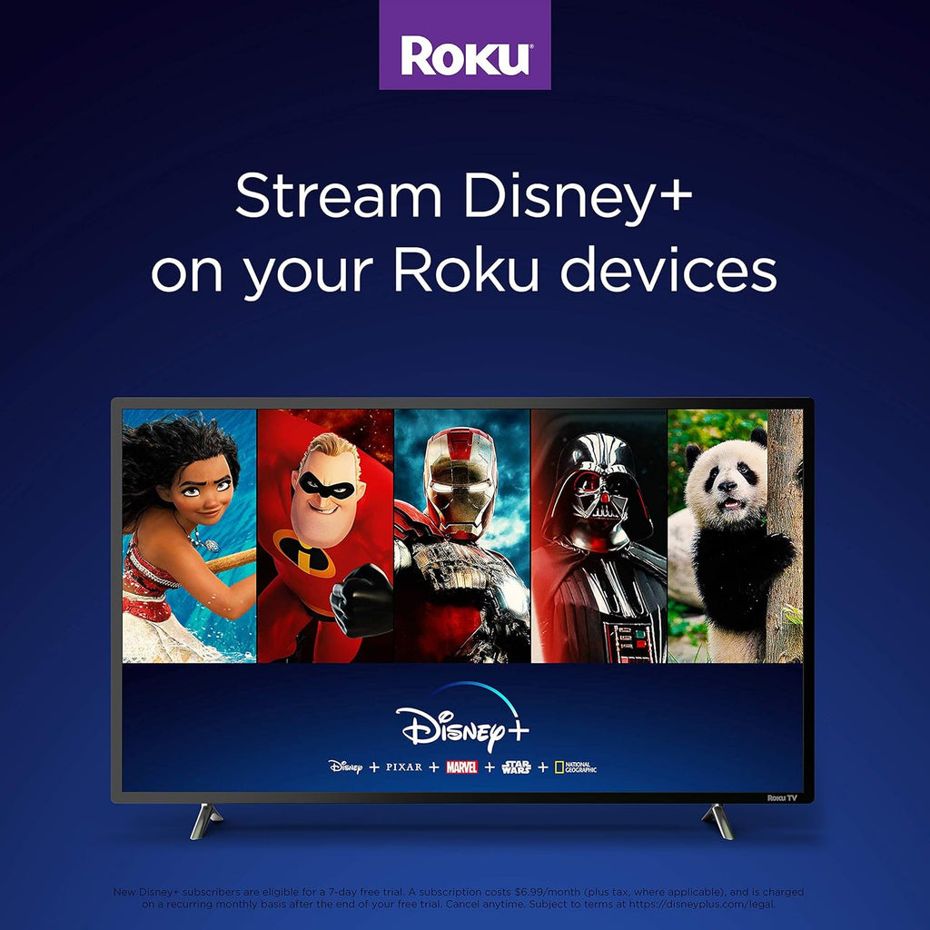 Black HD/4K/HDR Streaming Media Player with Remote and HDMI Cable E728
