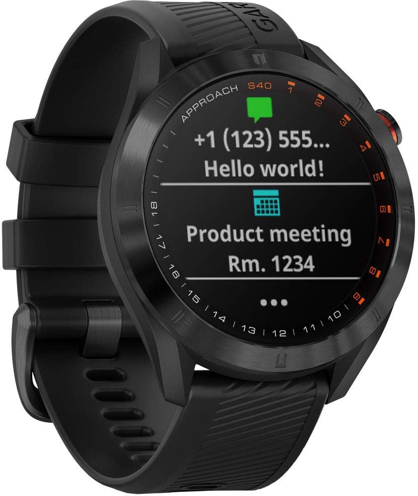 Black GPS Golf Smartwatch with Touchscreen Display U31641
