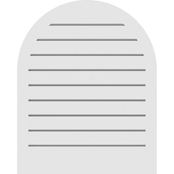 Round Top Surface Mount PVC Gable Vent with Brickmould W4200