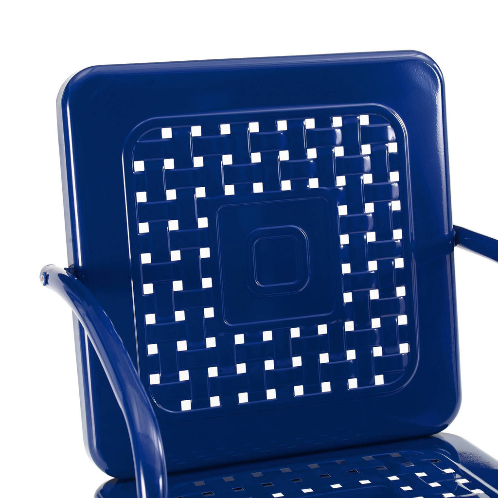 Navy 3-Piece Metal Patio Conversation Set R948840