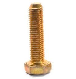 3/4 inch-16 x 8 1/2 inch Fine Thread Grade 8 Hex Cap Screw, Alloy Steel Yellow Zinc Plated, Pk 5 K438357