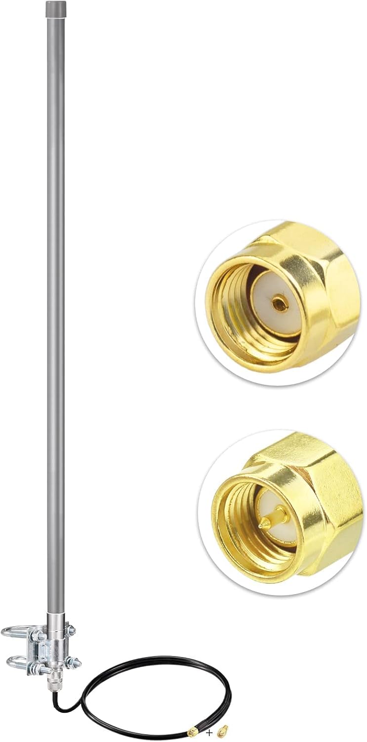 31.5inch 5.8 dBi Antenna 915MHz Lora Antennas Low Loss Cable 3.3ft Pack of 2 B495