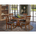Antique 5-piece Dining Set with Leather Chairs Q6619