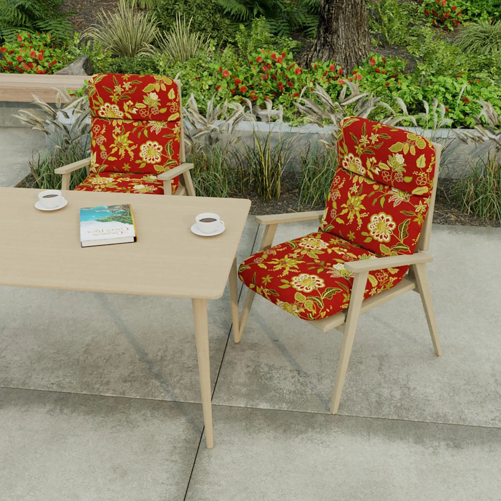 22 x 45 in. Rectangular Outdoor Chair Cushion with Ties N88863