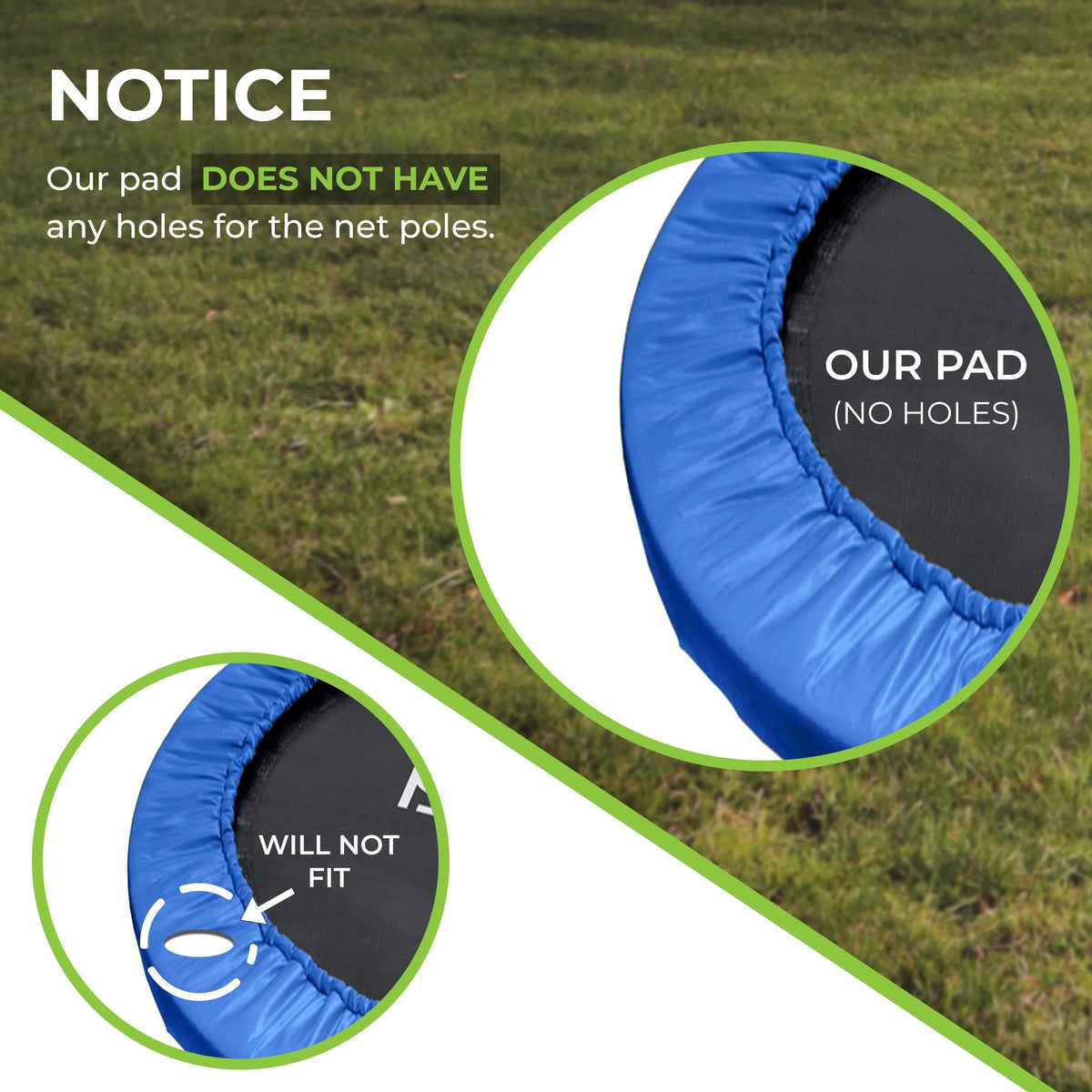 Blue 15-Foot Trampoline Frame Pad O26954
