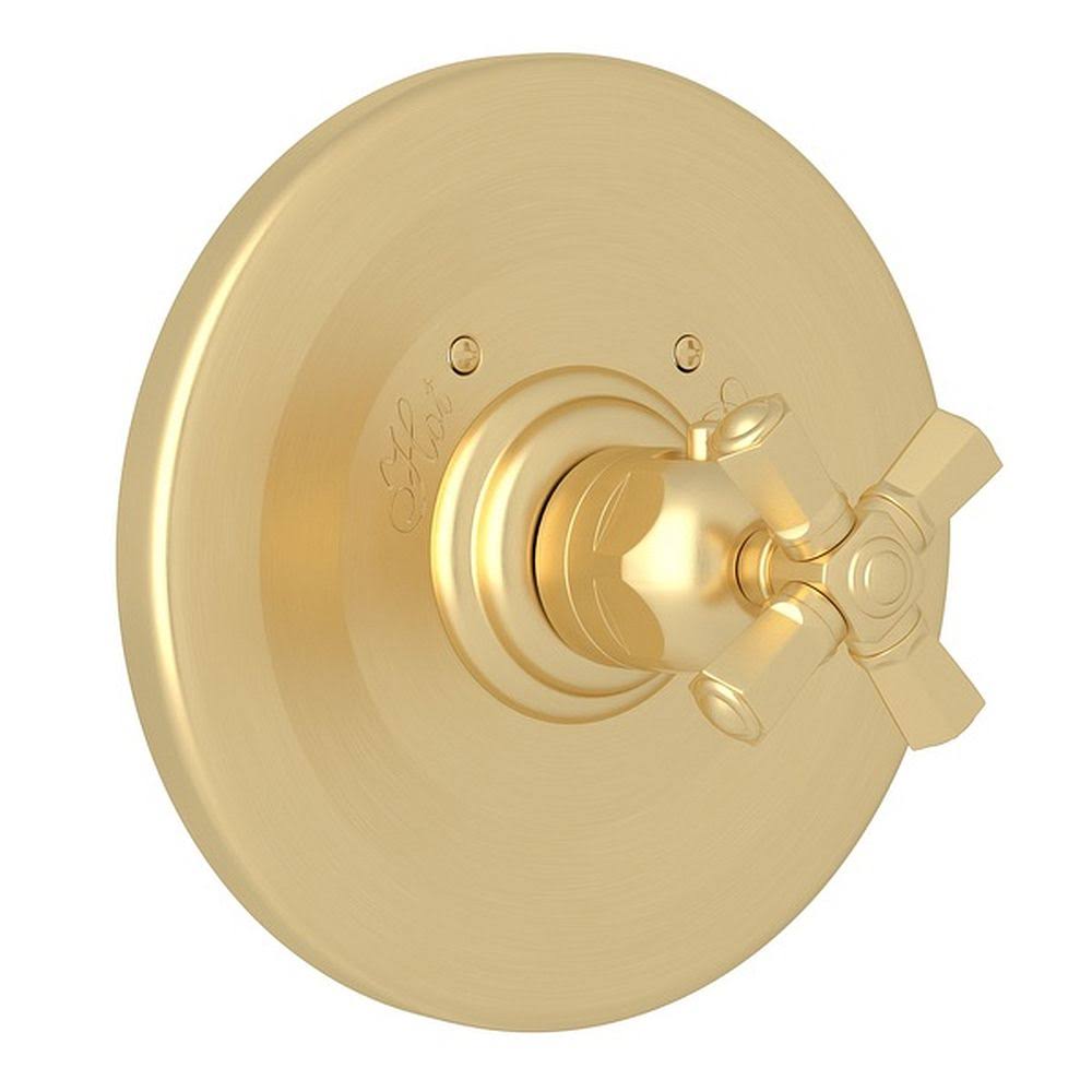 Satin Unlacquered Brass Thermostatic Trim Plate H670